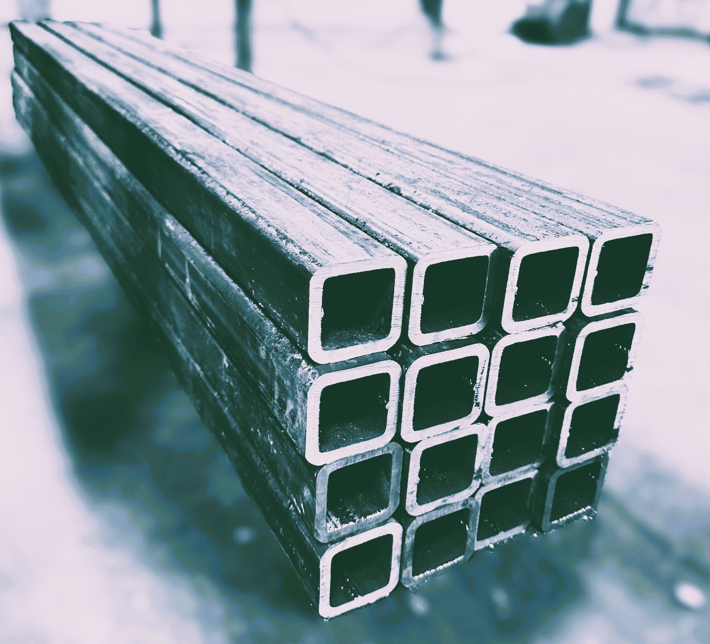 Stacks of metal stock inside the Nova Metals shop